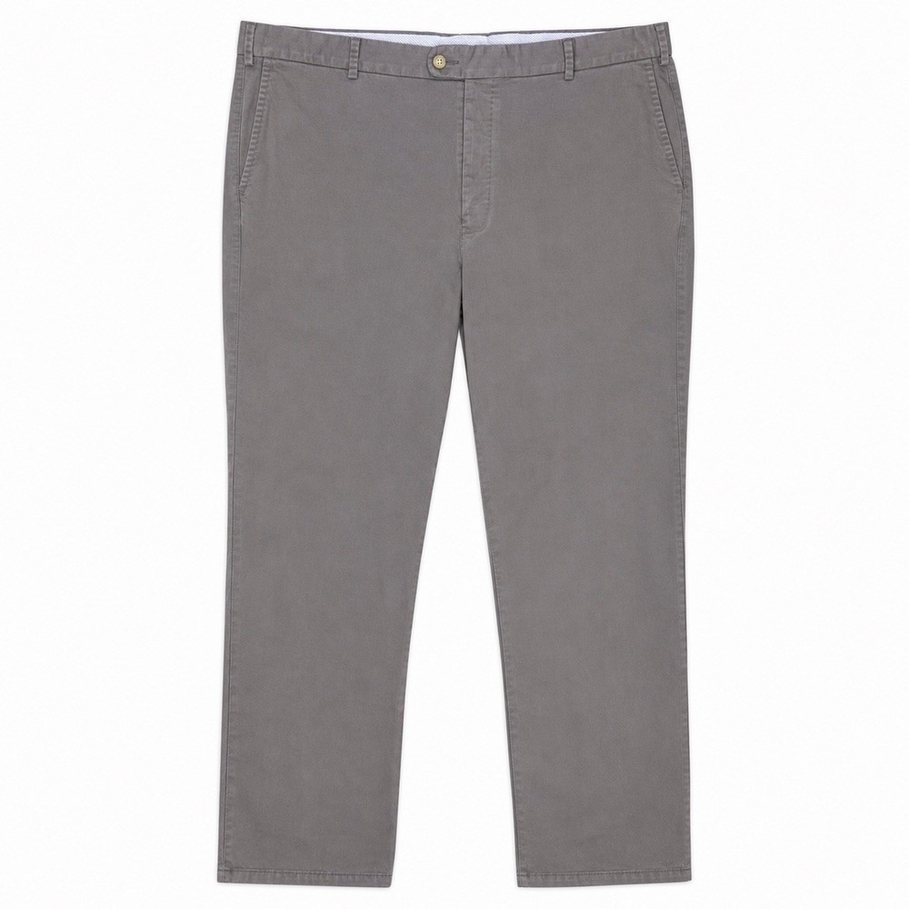 Peter Millar Men's Gray Stretch Chino Golf Pants 40x32 Pima Cotton Flat Front